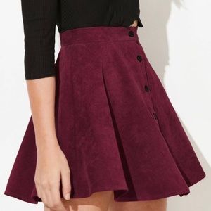 Button Front Skirt